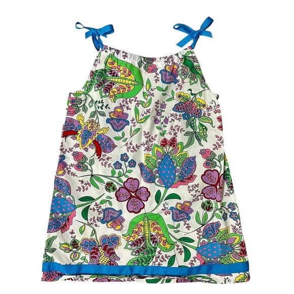 Hanna Andersson Pillowcase Dress Floral Girls 120 cm US 6 Multicolor Pre… - Picture 2 of 7